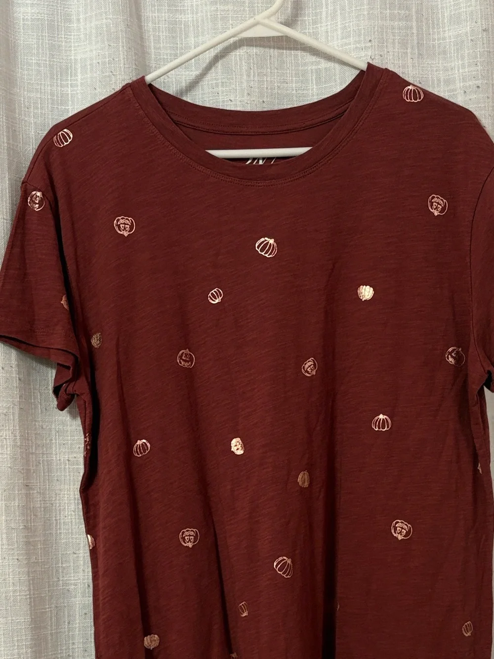 Maurices Comfort Metallic All Over Mini Pumpkin Tee